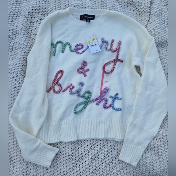33 Degrees Merry & Bright Womens Oversized Sweater XXS - Picture 1 of 3